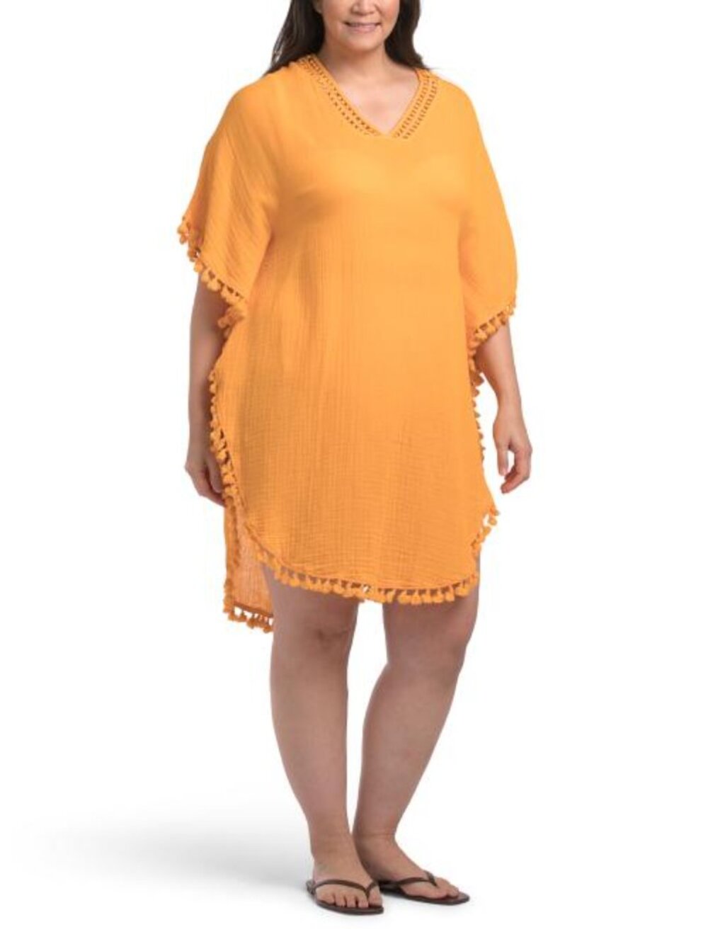 MICHAEL STARS Made In Usa Holly Tassel Trim Cover-up Dress